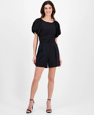 Anne Klein Women's Mid Rise Pleated Pull-On Shorts