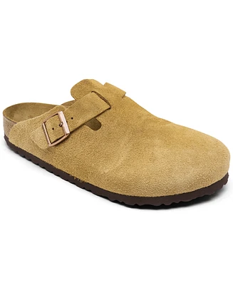 Birkenstock Men's Boston Suede Leather Birko-Flor Clogs from Finish Line