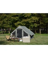 Inflatable Camping Tent: Easy Setup 4-Season Glamping for 4-6, Waterproof, Windproof, Portable