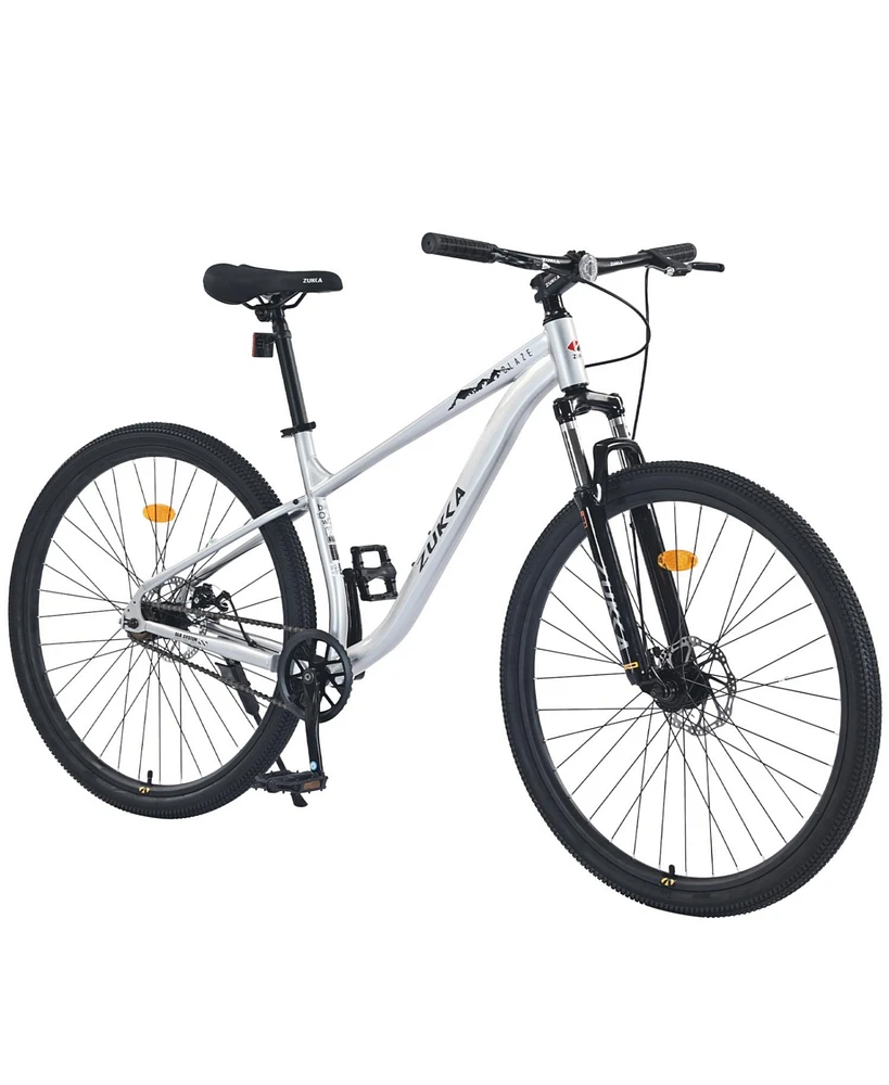 29 Inch Wheels Single Speed Mountain Bike, for Men Women Boys and Girls, Front Suspension,Steel Frame