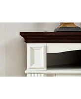 Farmhouse Fireplace Tv Stand for CDs, Remotes & More