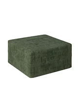 Minimalist Corduroy Ottoman Sofa Bed, Space-Saving Design