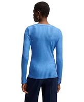 Boss by Hugo Women's Long-Sleeved V-Neck Top