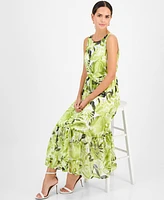 Kasper Women's Printed Sleeveless Midi Dress, Regular & Petite
