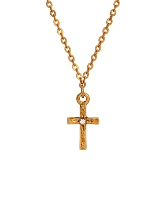 2028 Crystal Cross Pendant Necklace