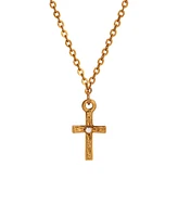 2028 Crystal Cross Pendant Necklace