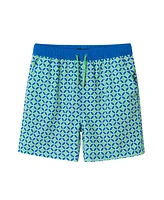 Toddler/Child Boys Green Geo Print Swim Trunk