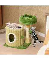 Cat Tree with Scratching Posts & Dangling Ball Fun & Engaging Play Tower for Cats