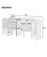4-Door Sideboard with Rounded Corners