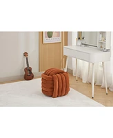 Ottoman Vanity Stool: Knotted Chenille Fabric, Modern, Stylish