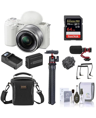 Sony Sony Zv-E10 Mirrorless Vlog Camera with 16-50mm Lens, White