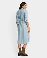 Seraphine Women's Maternity Denim Style Shirt Dress