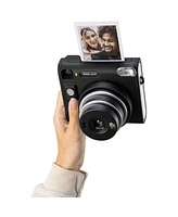 Fujifilm instax Square SQ40 Instant Film Camera, Black With 2 Twin Packs of Film and Camera Bag