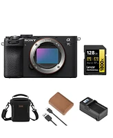 Sony Alpha a7C Ii Mirrorless Camera, Black, Bundle with Np-FZ100 Battery, 128GB Memory Card, Charger and Shoulder Bag