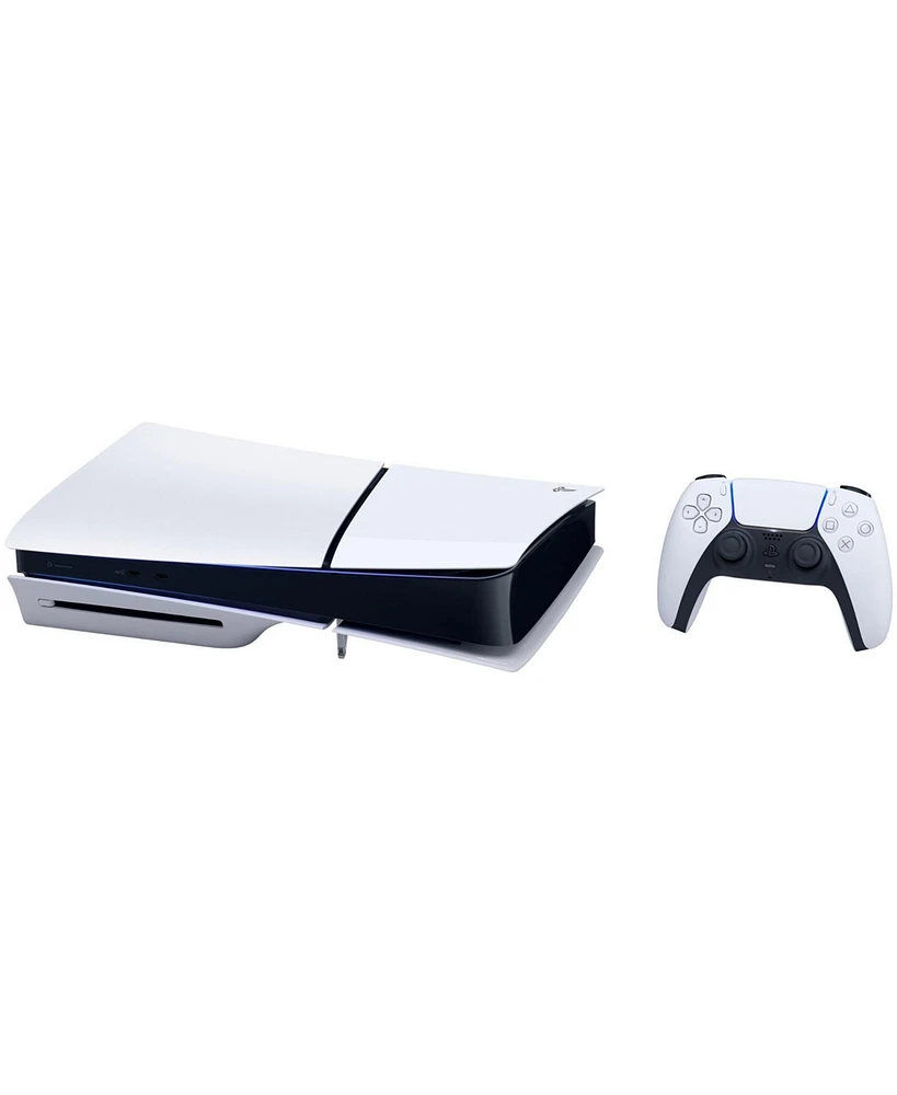 Sony Playstation 5 Slim Disc Bundle with White Pulse Headset, Extra Nova Pink Controller, Fps Grip Kit, Dual Charge Dock and MightySkins Decal Voucher