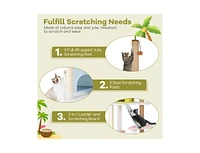 Multi-Level Beach-Themed Cat Tree Aesthetic & Fun Kitten Tower for Indoor Cats