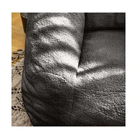 Fluffy Bean Bag Chair with Memory Foam, Comfy Faux Fur Lounge for Adults & Kids-The Pop Home