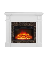 Only Mantel (Not Included 23" Fireplace)--White, 45.6"W11.8"D40"H