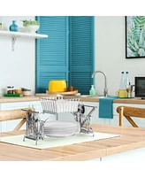Sorbus 4 Section all-in-one Buffet Utensil Caddy - Ideal for Dining Table, Party, Buffet, Kitchen, Entertaining