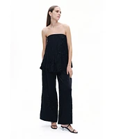 Nocturne Women's Wrinkled Strapless Blouse