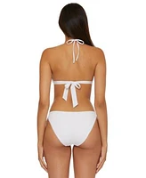 Becca Womens Colette Crochet Trim Bikini Top Bikini Bottoms