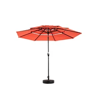 10ft Auto-tilt Aluminum Market Umbrella (Orange, No Base)