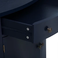 Curved Wood Storage Cabinet with Adjustable Shelves