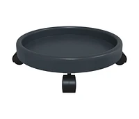 Plant Trolleys with Wheels 2 pcs Gray Diameter 13.4" 77.2 lb