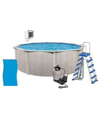 Aquarian Phoenix 21 Ft x 52 In Above Ground Pool w/ Pump, Ladder, & Accessories