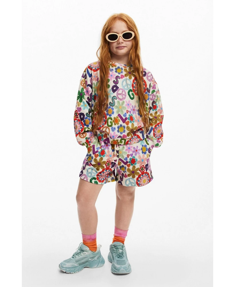 Desigual Girls Girls's Hippie print sweatshirt