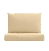 Pallet Cushions 2 pcs Melange Beige Fabric