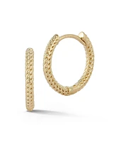 Rachel Zoe Fine Jewelry 14K Gold Mesh Huggie Hoop Earrings