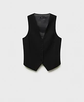 Mango Women's Buttoned Suit Waistcoat