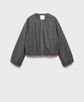 Mango Women's Gathered Bomber Jacket