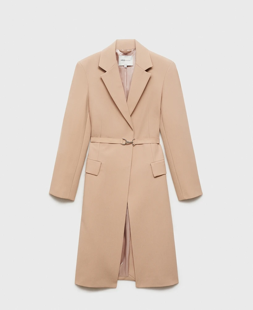 Mango Women's Belted Woolen Coat