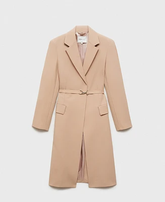 Mango Women's Belted Woolen Coat