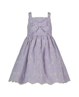 Blueberi Boulevard Toddler and Little Girls Eyelet Fit-and-Flare Fully Lined Sundress