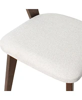Furniture of America 2-Pc. Solid Wood Mid-Century Modern Dining Chair Set