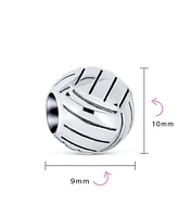 Bling Jewelry Volleyball Charm Bead Sterling Silver European Bracelets