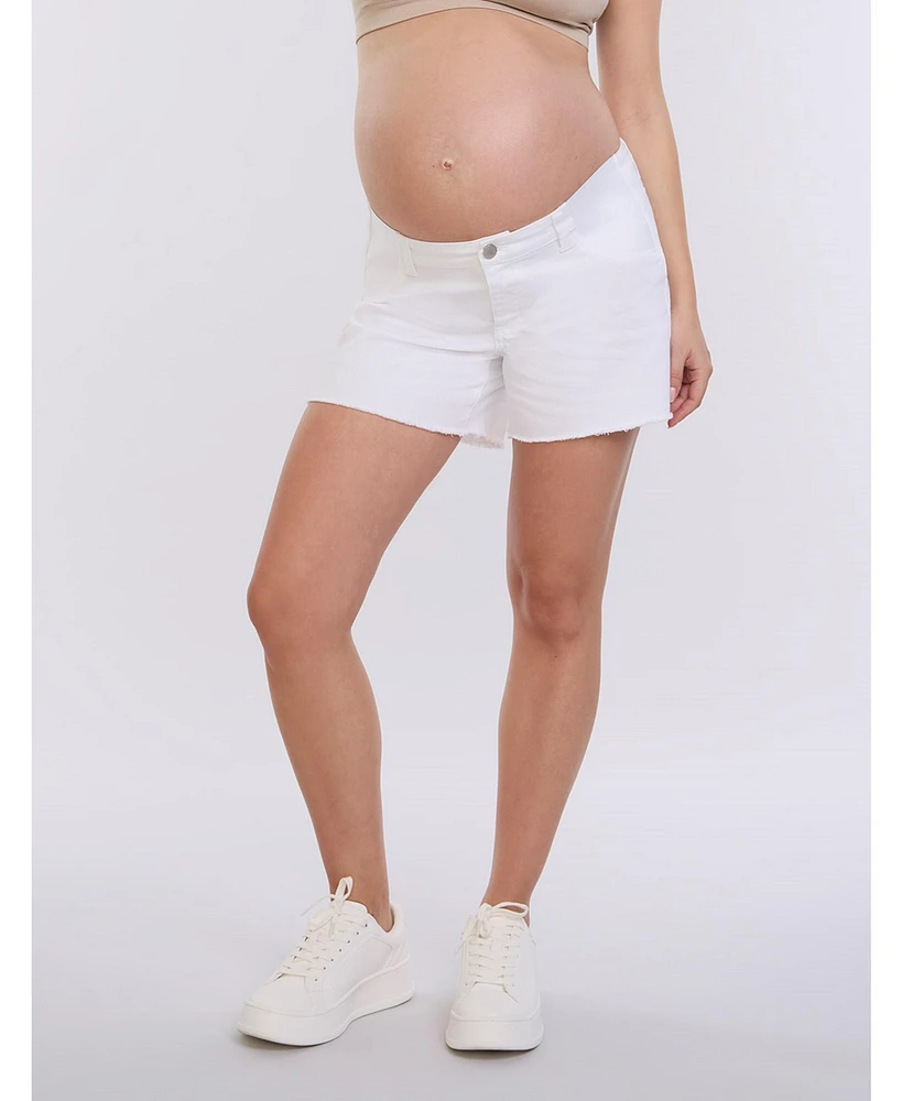 Motherhood Maternity Under the Belly Cut Off Denim Short