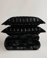 Madison Park Gia Faux-Fur 3-Pc. Comforter Set, King/California King