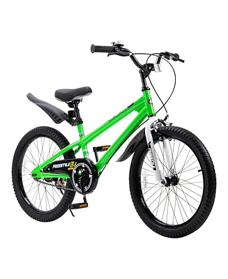 RoyalBaby Freestyle 20” Kids Bike with Kickstand and Water Bottle, Green