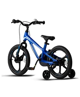 RoyalBaby Moon-5 16" Magnesium Kids Bicycle with Training Wheels, Blue