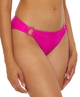 Becca Women's Monte Carlo Shiny Rib Hipster Bikini Bottoms
