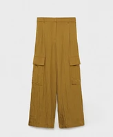 Mango Women's Textured Cargo Trousers