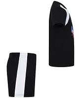 Jordan Little Boys 2-Piece Ball Fire Mixed Shorts and T-Shirt Set