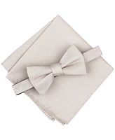 Alfani Men's Solid Bow Tie & Pocket Square Set, Exclusively at Macy's