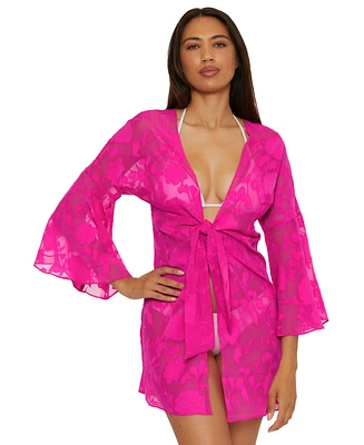 Becca Women's Victoria Garden Burnout Tunic Cover-Up