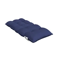 Lowback Chair Cushions 4 pcs Navy Blue Oxford Fabric