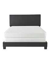 Florence Leatherette Upholstered Platform Bed Frame with Adjustable Headboard - Boyd Sleep